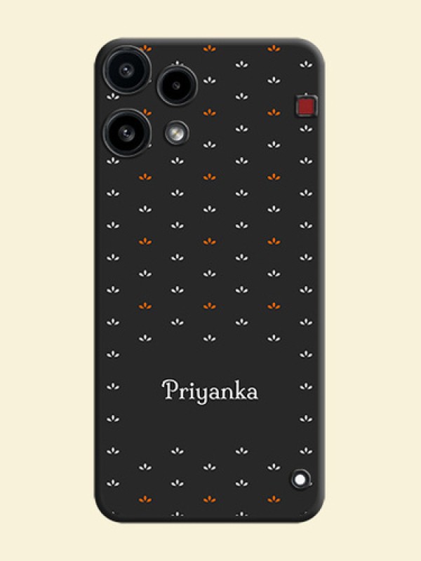 Simple Pattern With Custom Text On Space Black Custom Soft Matte Mobile Back Cover - Nothing Phone 3A Lite 5G