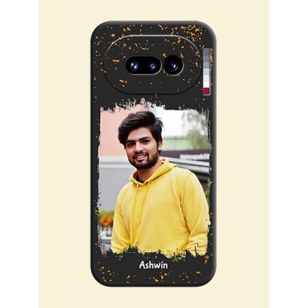 Spray Free Design on Photo On Space Black Custom Soft Matte Mobile Back Cover - Nothing Phone 4A 5G
