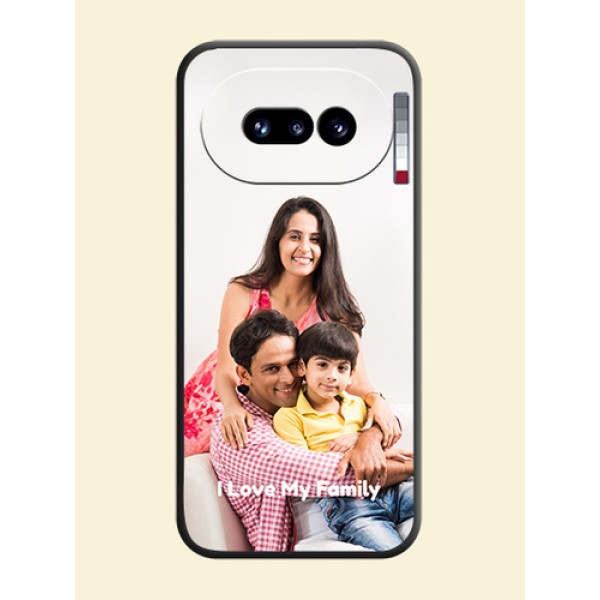 Full Single Pic Upload With Text On Space Black Custom Soft Matte Mobile Back Cover - Nothing Phone 4A 5G Full Single Pic Upload With Text On Space Black Custom Soft Matte Mobile Back Cover - Nothing Phone 4A 5G