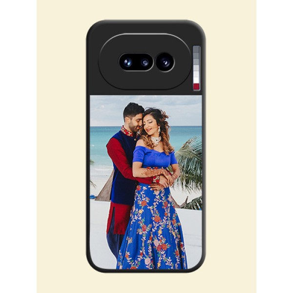Image Upload With Space Black Color On Custom Soft Matte Mobile Back Cover - Nothing Phone 4A 5G Image Upload With Space Black Color On Custom Soft Matte Mobile Back Cover - Nothing Phone 4A 5G