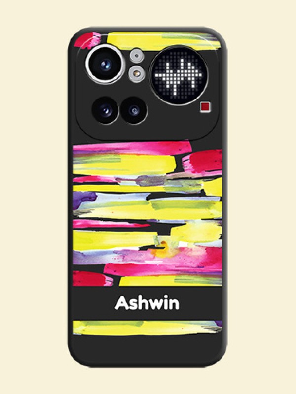 Brush Coloured On Space Black Custom Soft Matte Mobile Back Cover - Nothing Phone 4A Pro 5G