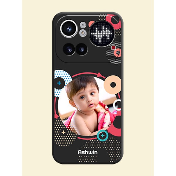 Multicoloured Round Image On Space Black Custom Soft Matte Mobile Back Cover - Nothing Phone 4A Pro 5G Multicoloured Round Image On Space Black Custom Soft Matte Mobile Back Cover - Nothing Phone 4A Pro 5G