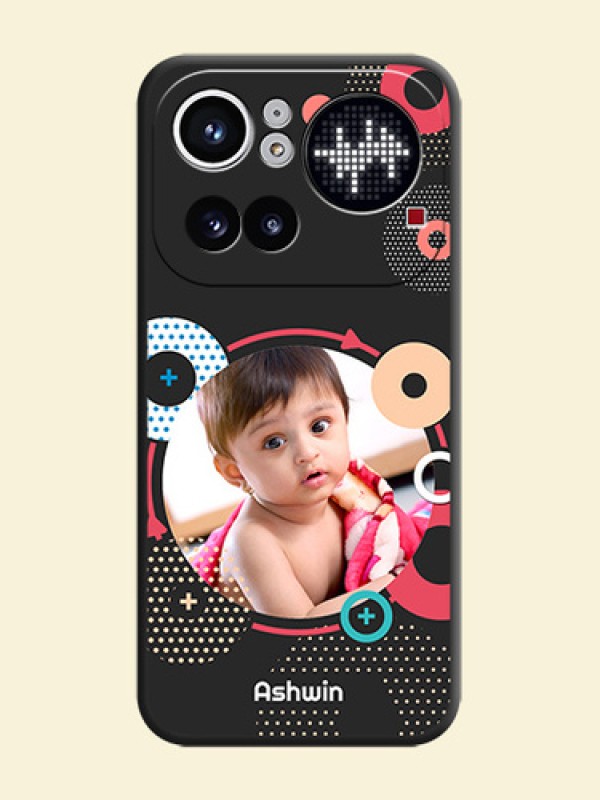 Multicoloured Round Image On Space Black Custom Soft Matte Mobile Back Cover - Nothing Phone 4A Pro 5G