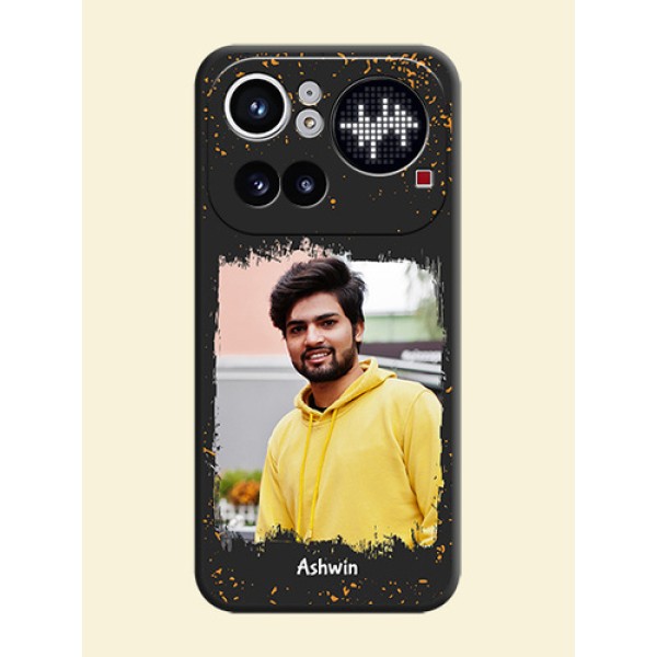 Spray Free Design on Photo On Space Black Custom Soft Matte Mobile Back Cover - Nothing Phone 4A Pro 5G