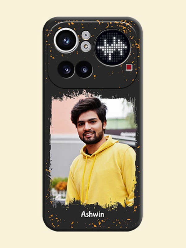 Spray Free Design on Photo On Space Black Custom Soft Matte Mobile Back Cover - Nothing Phone 4A Pro 5G