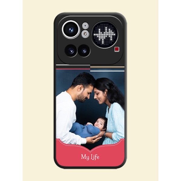 Classic Plain Design with Name On Space Black Custom Soft Matte Mobile Back Cover - Nothing Phone 4A Pro 5G Classic Plain Design with Name On Space Black Custom Soft Matte Mobile Back Cover - Nothing Phone 4A Pro 5G