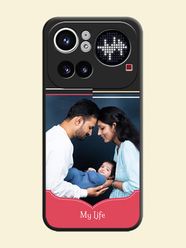 Classic Plain Design with Name On Space Black Custom Soft Matte Mobile Back Cover - Nothing Phone 4A Pro 5G