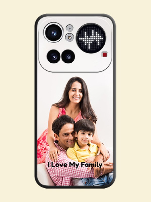 Full Single Pic Upload With Text On Space Black Custom Soft Matte Mobile Back Cover - Nothing Phone 4A Pro 5G
