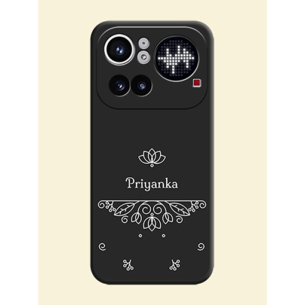 Lotus Garden Custom Text On Space Black Custom Soft Matte Mobile Back Cover - Nothing Phone 4A Pro 5G Lotus Garden Custom Text On Space Black Custom Soft Matte Mobile Back Cover - Nothing Phone 4A Pro 5G