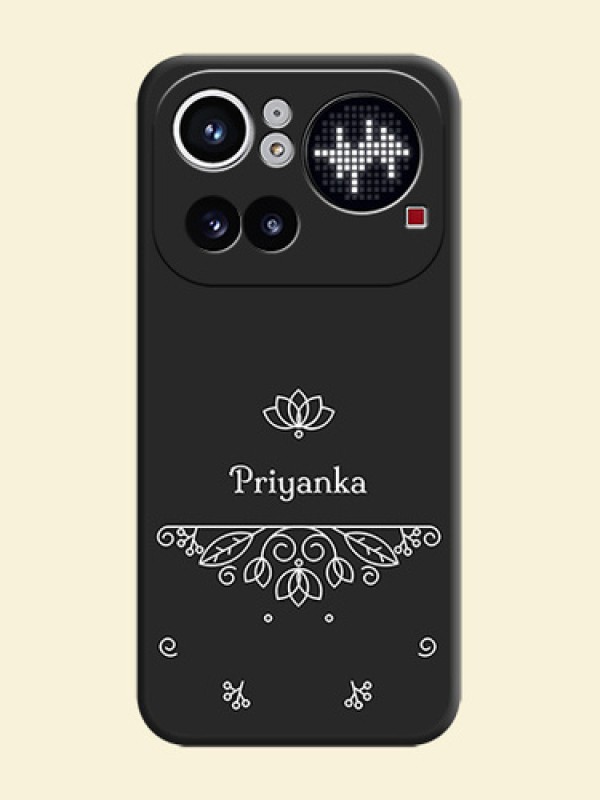 Lotus Garden Custom Text On Space Black Custom Soft Matte Mobile Back Cover - Nothing Phone 4A Pro 5G