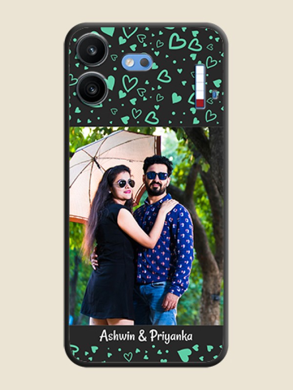 Sea Green Indefinite Love Pattern on Photo On Space Black Custom Soft Matte Mobile Back Cover - Nothing Phone 4b 5G