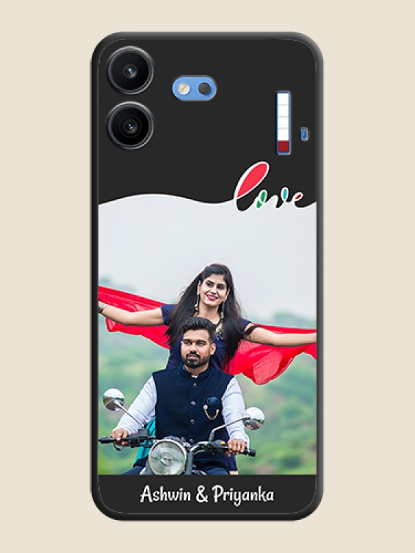 Fall in Love Pattern with Picture on Photo On Space Black Custom Soft Matte Mobile Back Cover - Nothing Phone 4b 5G