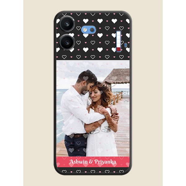 White Color Love Symbols with Text Design on Photo On Space Black Custom Soft Matte Mobile Back Cover - Nothing Phone 4b 5G White Color Love Symbols with Text Design on Photo On Space Black Custom Soft Matte Mobile Back Cover - Nothing Phone 4b 5G