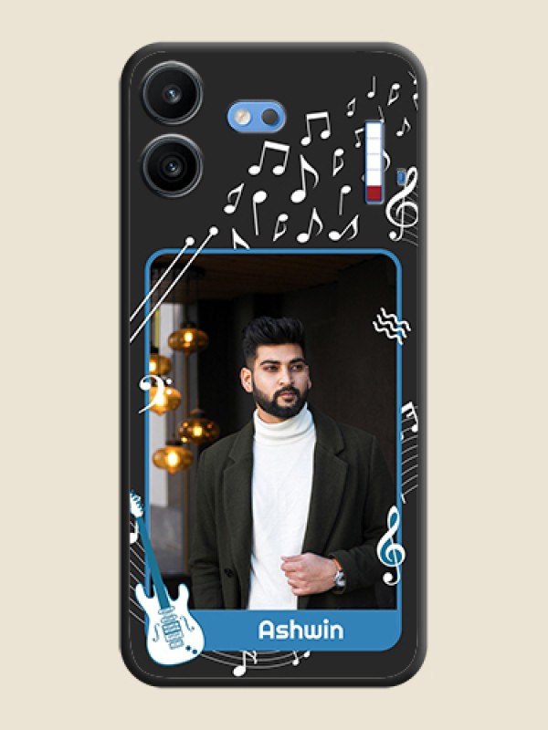 Musical Theme Design with Text on Photo On Space Black Custom Soft Matte Mobile Back Cover - Nothing Phone 4b 5G