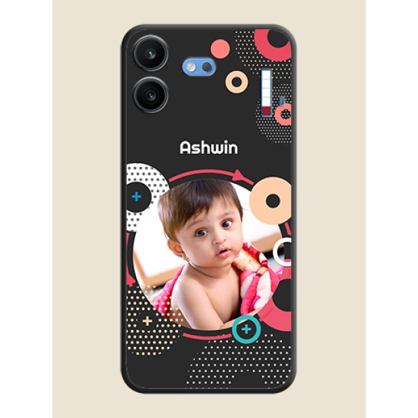 Multicoloured Round Image On Space Black Custom Soft Matte Mobile Back Cover - Nothing Phone 4b 5G