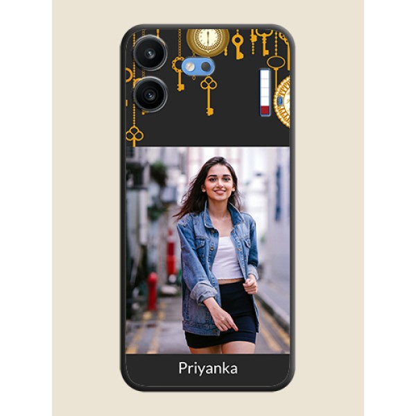 Decorative Design with Text On Space Black Custom Soft Matte Mobile Back Cover - Nothing Phone 4b 5G Decorative Design with Text On Space Black Custom Soft Matte Mobile Back Cover - Nothing Phone 4b 5G