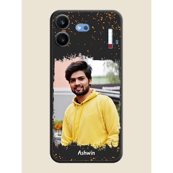 Spray Free Design on Photo On Space Black Custom Soft Matte Mobile Back Cover - Nothing Phone 4b 5G