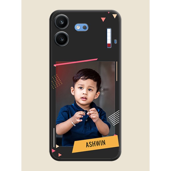 Photo Frame with Triangle Small Dots on Photo On Space Black Custom Soft Matte Mobile Back Cover - Nothing Phone 4b 5G Photo Frame with Triangle Small Dots on Photo On Space Black Custom Soft Matte Mobile Back Cover - Nothing Phone 4b 5G