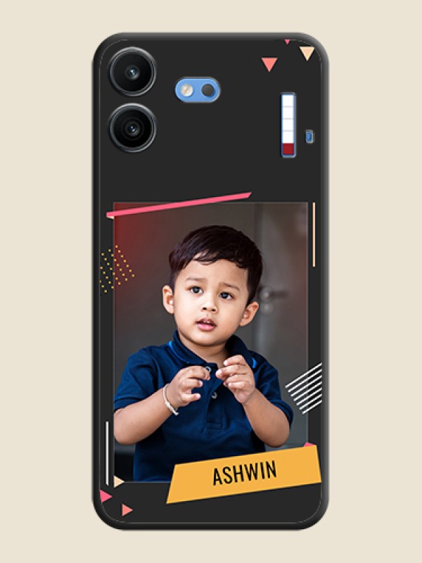 Photo Frame with Triangle Small Dots on Photo On Space Black Custom Soft Matte Mobile Back Cover - Nothing Phone 4b 5G