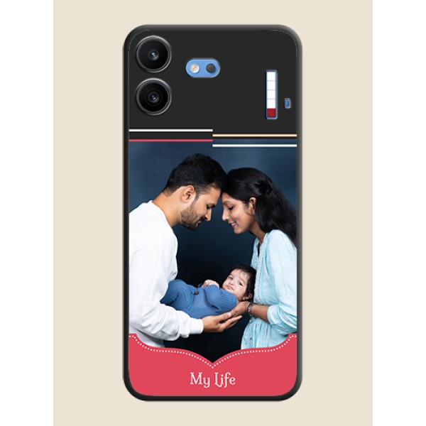 Classic Plain Design with Name On Space Black Custom Soft Matte Mobile Back Cover - Nothing Phone 4b 5G Classic Plain Design with Name On Space Black Custom Soft Matte Mobile Back Cover - Nothing Phone 4b 5G