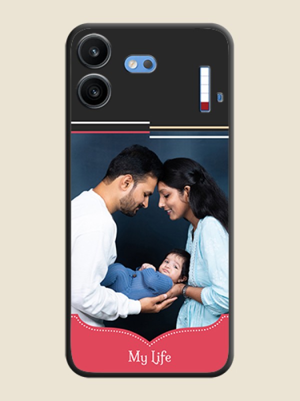 Classic Plain Design with Name On Space Black Custom Soft Matte Mobile Back Cover - Nothing Phone 4b 5G