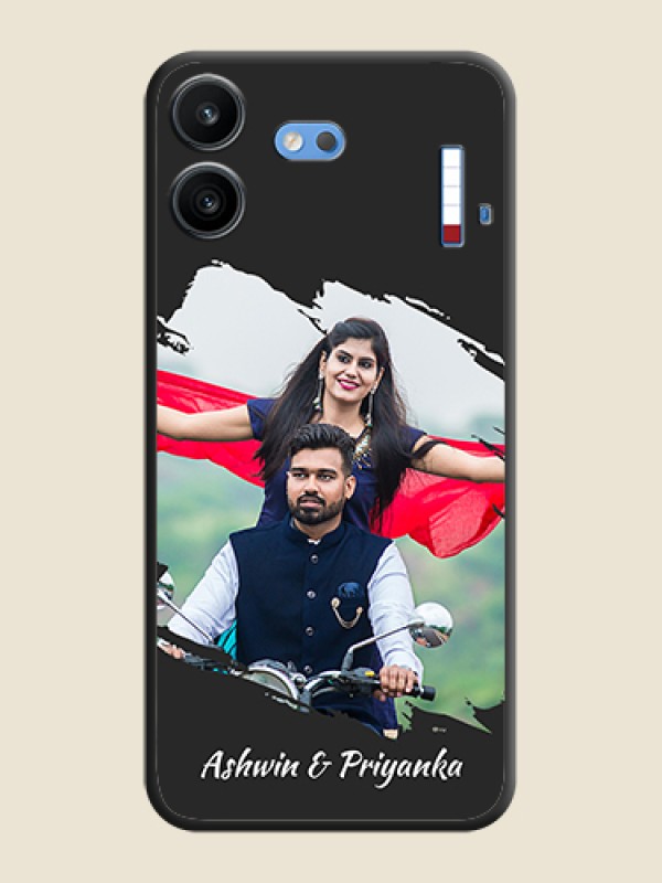 Grunge Brush Strokes on Photo On Space Black Custom Soft Matte Mobile Back Cover - Nothing Phone 4b 5G