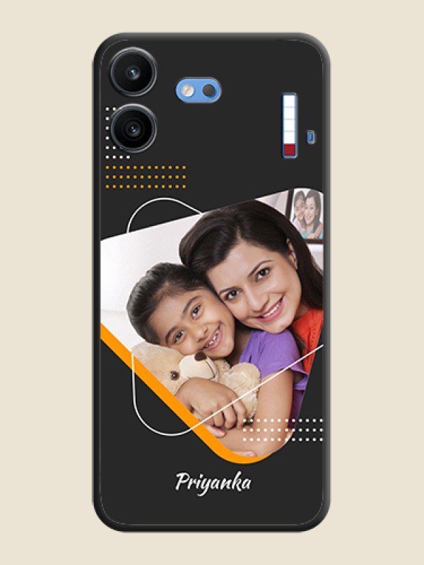 Yellow Triangle on Photo On Space Black Custom Soft Matte Mobile Back Cover - Nothing Phone 4b 5G