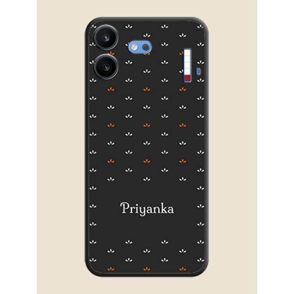 Simple Pattern With Custom Text On Space Black Custom Soft Matte Mobile Back Cover - Nothing Phone 4b 5G Simple Pattern With Custom Text On Space Black Custom Soft Matte Mobile Back Cover - Nothing Phone 4b 5G