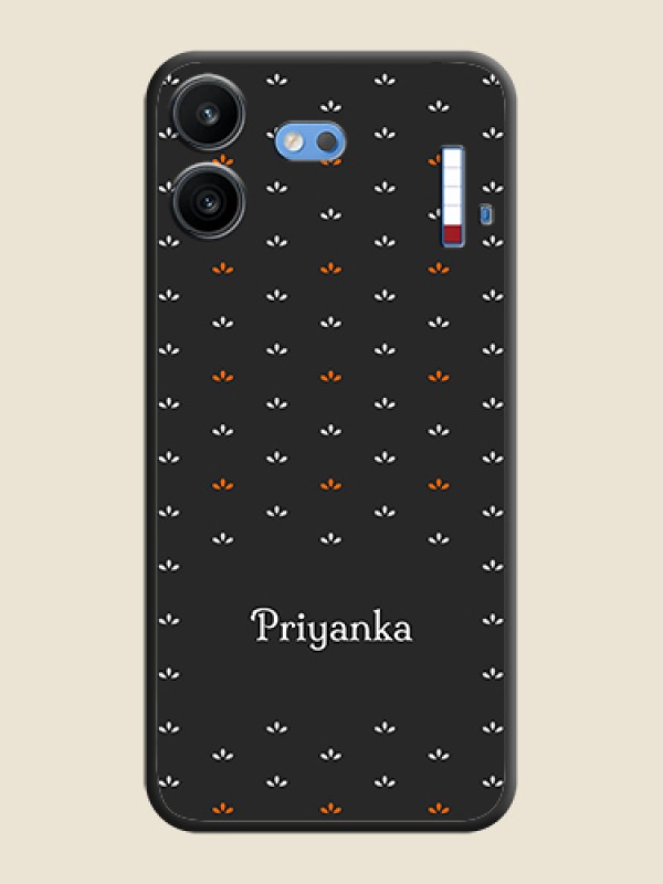 Simple Pattern With Custom Text On Space Black Custom Soft Matte Mobile Back Cover - Nothing Phone 4b 5G