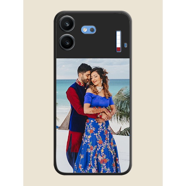 Image Upload With Space Black Color On Custom Soft Matte Mobile Back Cover - Nothing Phone 4b 5G Image Upload With Space Black Color On Custom Soft Matte Mobile Back Cover - Nothing Phone 4b 5G