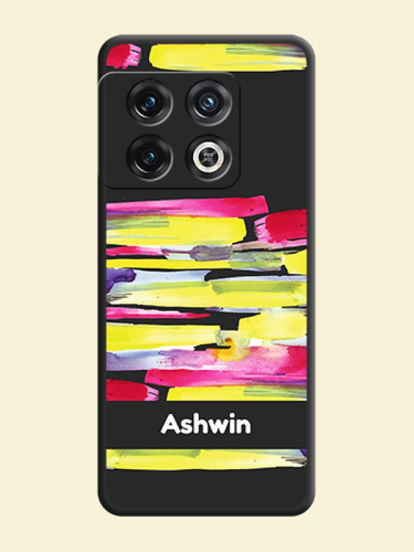 Brush Coloured on Space Black Personalized Soft Matte Phone Covers - OnePlus 10 Pro 5G