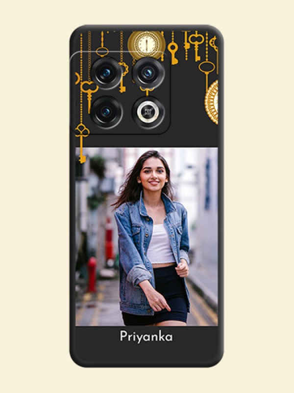 Decorative Design with Text on Space Black Custom Soft Matte Back Cover - OnePlus 10 Pro 5G