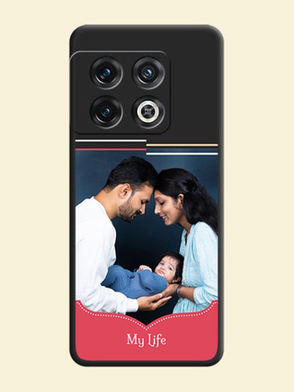 Classic Plain Design with Name on Photo on Space Black Soft Matte Phone Cover - OnePlus 10 Pro 5G