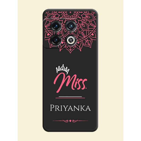 Mrs Name with Floral Design on Space Black Personalized Soft Matte Phone Covers - OnePlus 10 Pro 5G Mrs Name with Floral Design on Space Black Personalized Soft Matte Phone Covers - OnePlus 10 Pro 5G