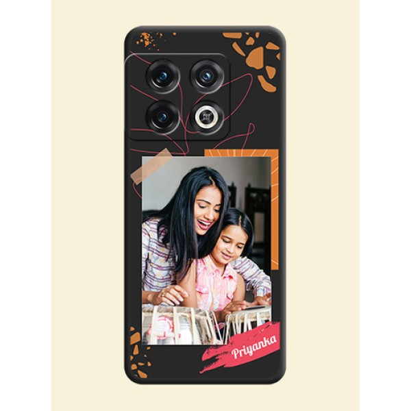 Orange Photo Frame on Space Black Custom Soft Matte Phone Back Cover - OnePlus 10 Pro 5G Orange Photo Frame on Space Black Custom Soft Matte Phone Back Cover - OnePlus 10 Pro 5G
