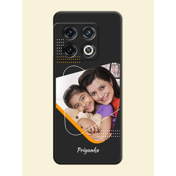 Yellow Triangle on Photo on Space Black Soft Matte Phone Cover - OnePlus 10 Pro 5G Yellow Triangle on Photo on Space Black Soft Matte Phone Cover - OnePlus 10 Pro 5G