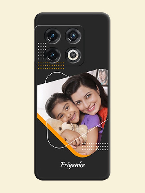 Yellow Triangle on Photo on Space Black Soft Matte Phone Cover - OnePlus 10 Pro 5G