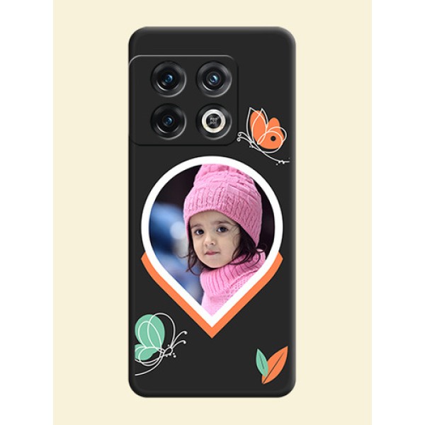 Upload Pic With Simple Butterly Design On Space Black Personalized Soft Matte Phone Covers -Oneplus 10 Pro 5G Upload Pic With Simple Butterly Design On Space Black Personalized Soft Matte Phone Covers -Oneplus 10 Pro 5G
