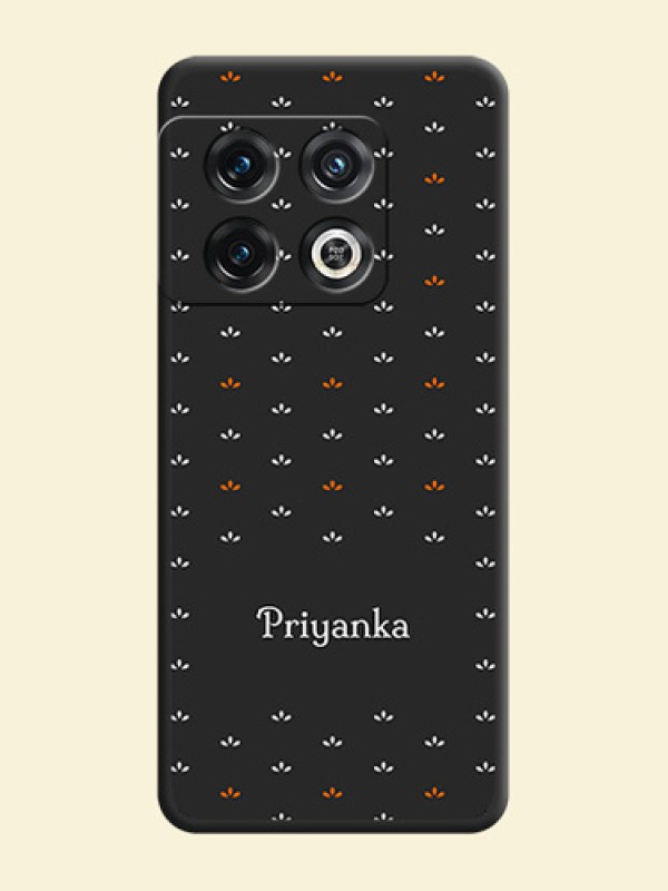 Simple Pattern With Custom Text On Space Black Personalized Soft Matte Phone Covers -Oneplus 10 Pro 5G