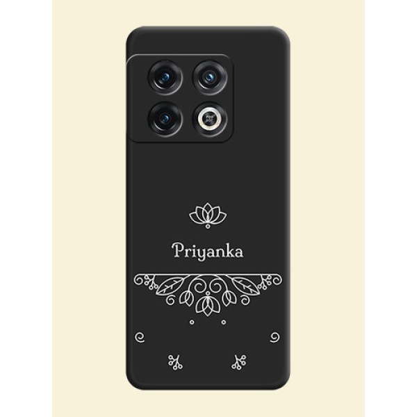 Lotus Garden Custom Text On Space Black Personalized Soft Matte Phone Covers -Oneplus 10 Pro 5G Lotus Garden Custom Text On Space Black Personalized Soft Matte Phone Covers -Oneplus 10 Pro 5G