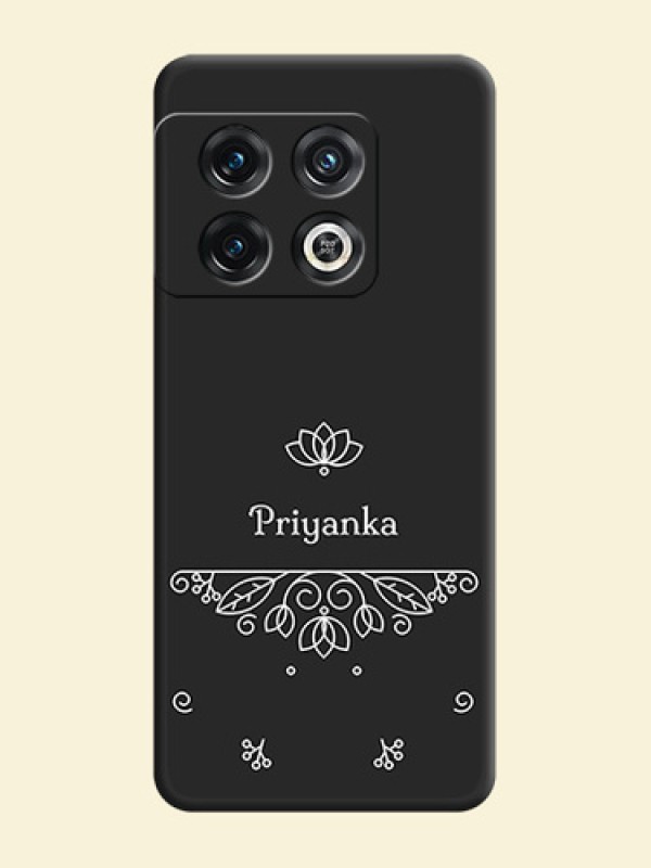Lotus Garden Custom Text On Space Black Personalized Soft Matte Phone Covers -Oneplus 10 Pro 5G