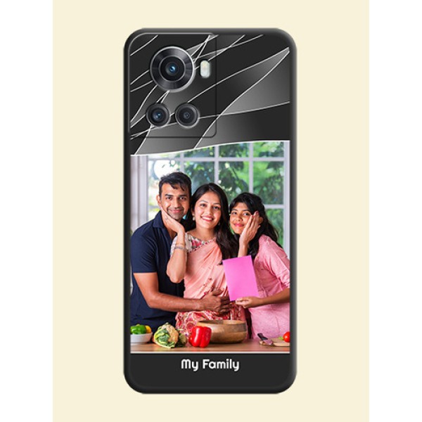 Mixed Wave Lines on Photo on Space Black Soft Matte Mobile Cover - OnePlus 10R 5G Mixed Wave Lines on Photo on Space Black Soft Matte Mobile Cover - OnePlus 10R 5G