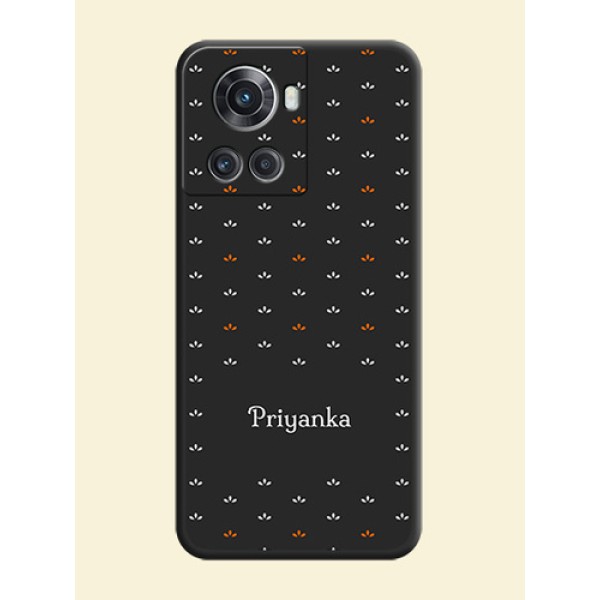 Simple Pattern With Custom Text On Space Black Personalized Soft Matte Phone Covers -Oneplus 10R 5G Simple Pattern With Custom Text On Space Black Personalized Soft Matte Phone Covers -Oneplus 10R 5G