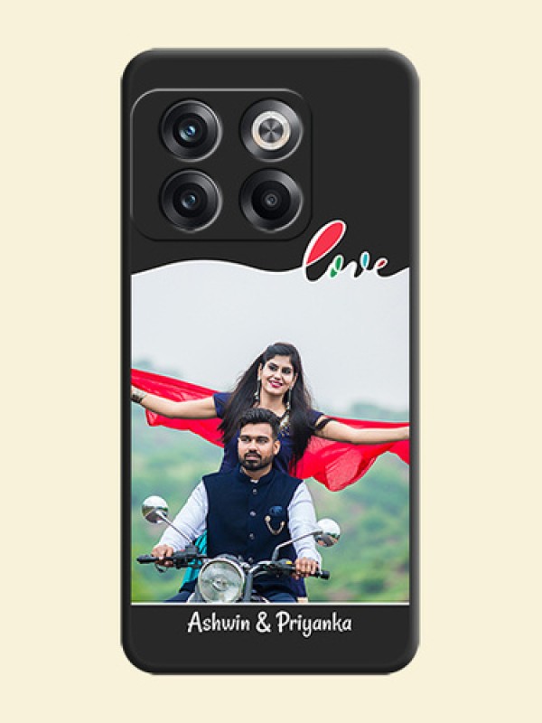 Fall in Love Pattern with Picture on Photo on Space Black Soft Matte Mobile Case - OnePlus 10T 5G
