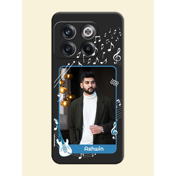 Musical Theme Design with Text on Photo on Space Black Soft Matte Mobile Case - OnePlus 10T 5G Musical Theme Design with Text on Photo on Space Black Soft Matte Mobile Case - OnePlus 10T 5G