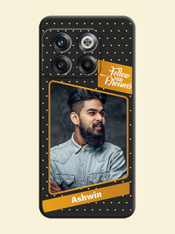 Follow Your Dreams with White Dots on Space Black Custom Soft Matte Phone Cases - OnePlus 10T 5G