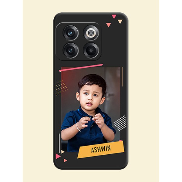 Photo Frame with Triangle Small Dots on Photo on Space Black Soft Matte Back Cover - OnePlus 10T 5G Photo Frame with Triangle Small Dots on Photo on Space Black Soft Matte Back Cover - OnePlus 10T 5G
