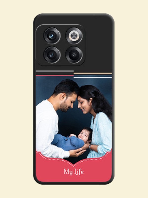 Classic Plain Design with Name on Photo on Space Black Soft Matte Phone Cover - OnePlus 10T 5G