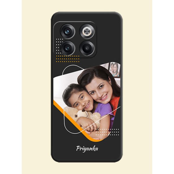 Yellow Triangle on Photo on Space Black Soft Matte Phone Cover - OnePlus 10T 5G Yellow Triangle on Photo on Space Black Soft Matte Phone Cover - OnePlus 10T 5G