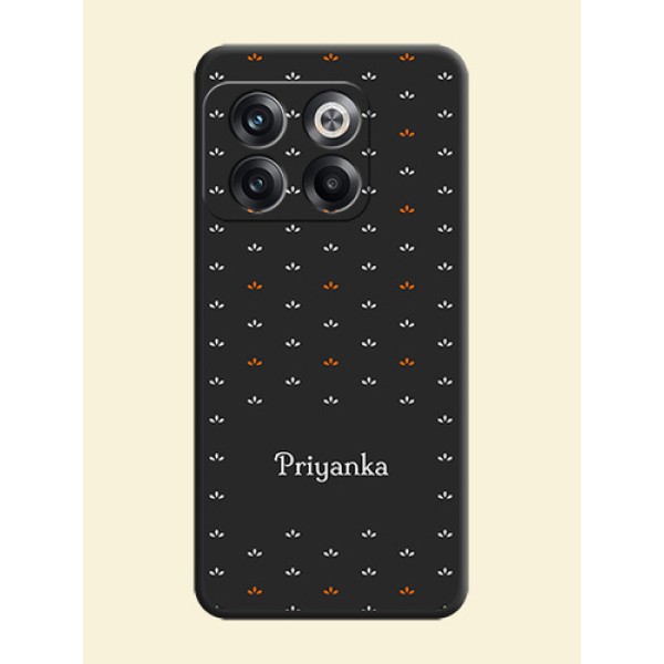 Simple Pattern With Custom Text On Space Black Personalized Soft Matte Phone Covers -Oneplus 10T 5G Simple Pattern With Custom Text On Space Black Personalized Soft Matte Phone Covers -Oneplus 10T 5G